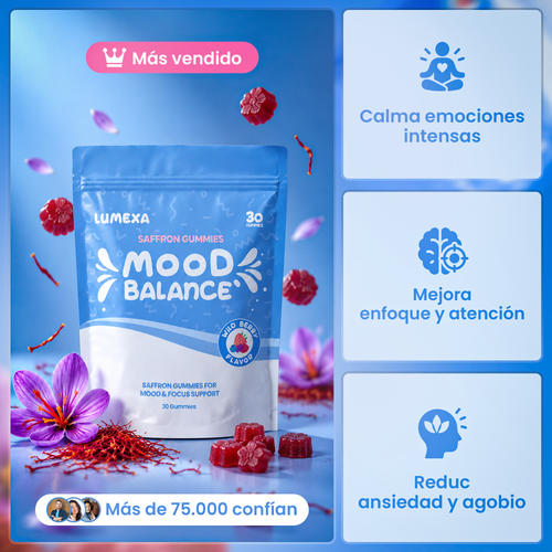 Natural - Gomitas de Azafrán con Apoyo para el Ánimo + Concentración para Niños