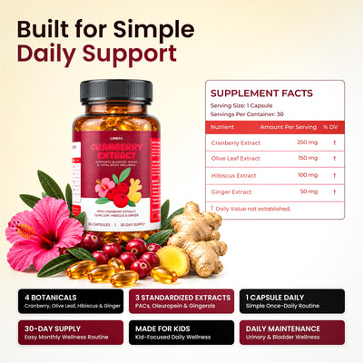 Natural – Cranberry Capsule Bladder + Urinary Tract Support for Adults