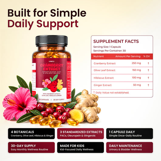 Natural – Cranberry Capsule Bladder + Urinary Tract Support for Adults