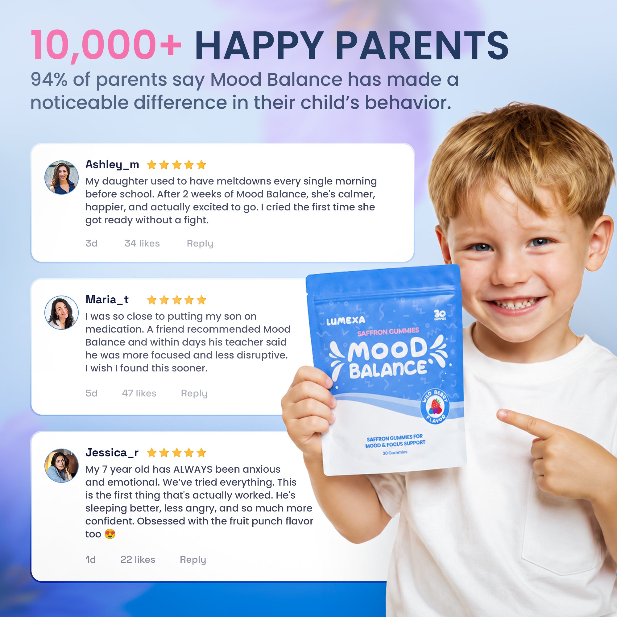 Natural - Saffron Gummy Mood + Focus Support for Kids