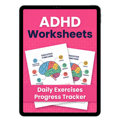 Kids ADHD Worksheet + Infographic